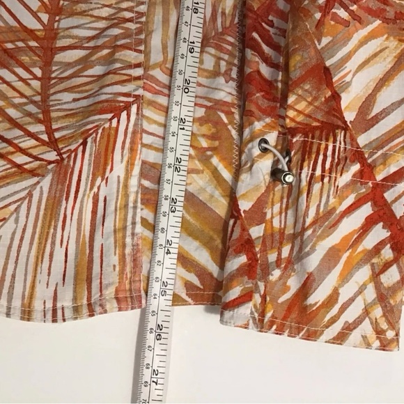 Chico’s 3 Lightweight Orange Tropical Zip Jacket Women’s XL Long Sleeve Cotton - Picture 7 of 8